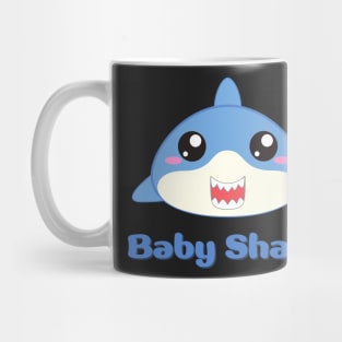 Blue Illustrated cute Shark Mug